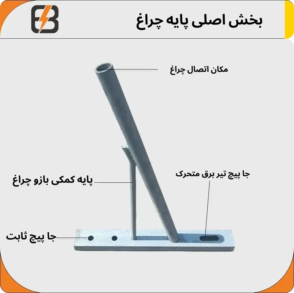 اجزای بازو چراغ